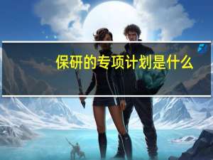 保研的专项计划是什么
