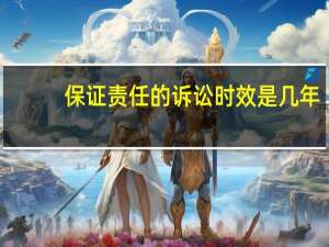 保证责任的诉讼时效是几年