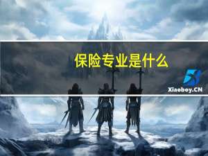 保险专业是什么