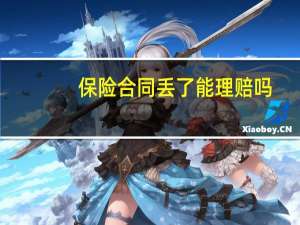 保险合同丢了能理赔吗