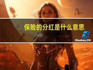 保险的分红是什么意思