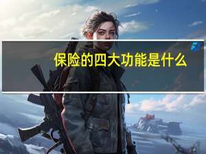 保险的四大功能是什么