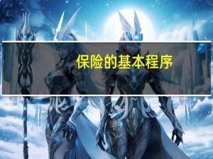 保险的基本程序