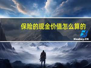 保险的现金价值怎么算的