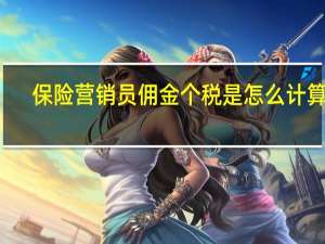 保险营销员佣金个税是怎么计算的（保险营销员佣金个税）