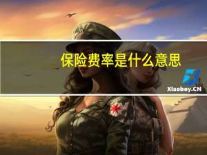 保险费率是什么意思
