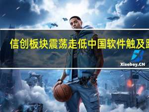 信创板块震荡走低 中国软件触及跌停