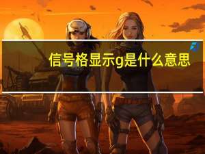 信号格显示g是什么意思