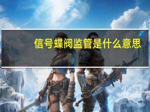 信号蝶阀监管是什么意思