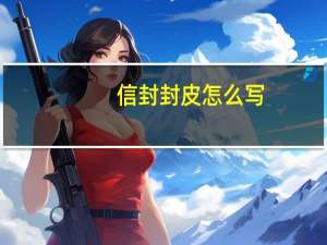 信封封皮怎么写