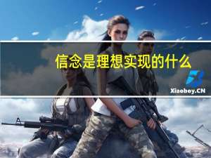 信念是理想实现的什么