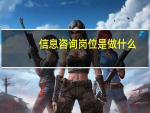 信息咨询岗位是做什么