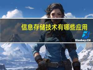 信息存储技术有哪些应用（信息存储技术有哪些）