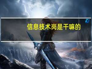 信息技术岗是干嘛的