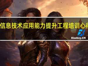 信息技术应用能力提升工程培训心得体会