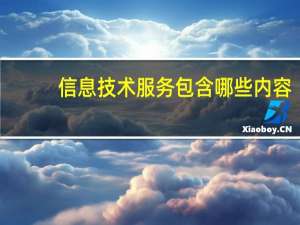 信息技术服务包含哪些内容