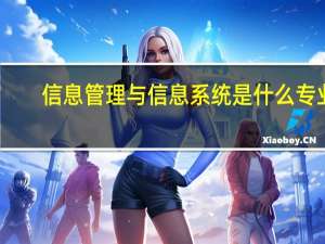 信息管理与信息系统是什么专业