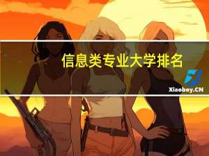 信息类专业大学排名