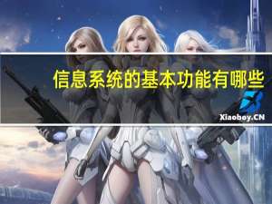 信息系统的基本功能有哪些