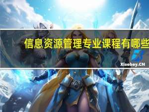 信息资源管理专业课程有哪些