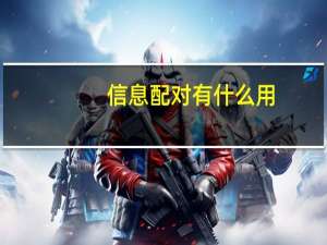 信息配对有什么用