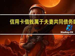 信用卡借钱属于夫妻共同债务吗