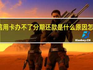 信用卡办不了分期还款是什么原因 怎么解决