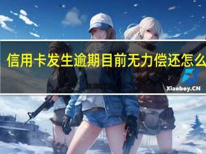 信用卡发生逾期目前无力偿还怎么处理