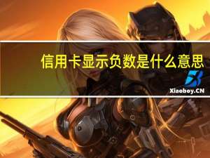 信用卡显示负数是什么意思