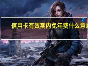 信用卡有效期内免年费什么意思