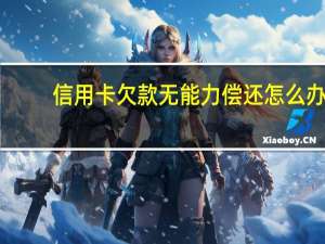 信用卡欠款无能力偿还怎么办