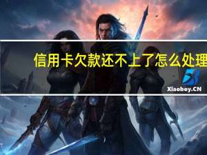 信用卡欠款还不上了怎么处理