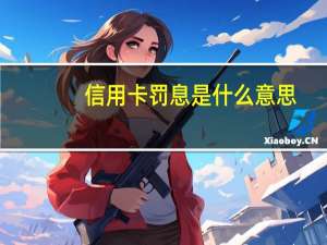 信用卡罚息是什么意思