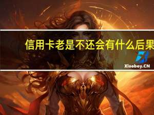 信用卡老是不还会有什么后果
