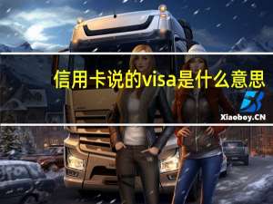信用卡说的visa是什么意思