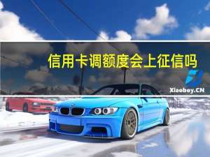 信用卡调额度会上征信吗