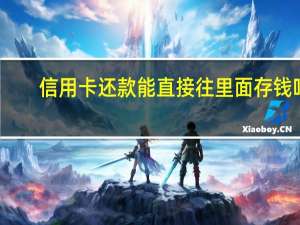 信用卡还款能直接往里面存钱吗