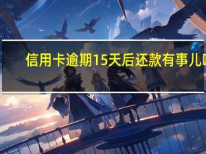 信用卡逾期15天后还款有事儿吗（对个人信用的影响会很严重吗）