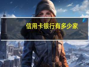 信用卡银行有多少家