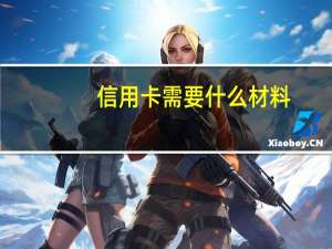 信用卡需要什么材料