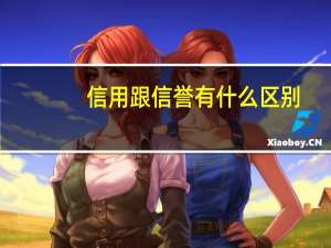 信用跟信誉有什么区别