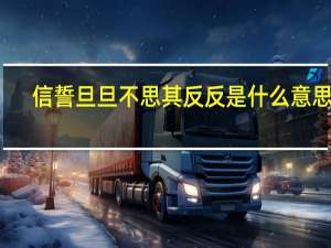 信誓旦旦不思其反反是什么意思啊