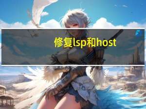 修复lsp和host（lsp网络修复）