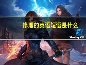 修理的英语短语是什么