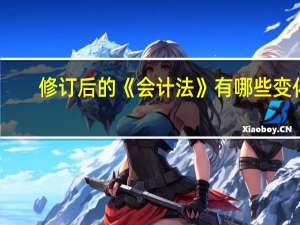 修订后的《会计法》有哪些变化