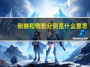 倒映和倒影分别是什么意思
