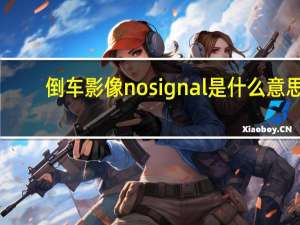 倒车影像no signal是什么意思
