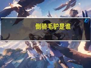 倒骑毛驴是谁