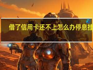 借了信用卡还不上怎么办停息挂账