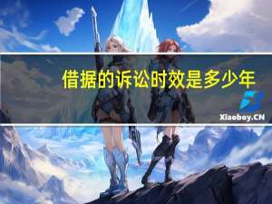借据的诉讼时效是多少年